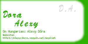 dora alexy business card