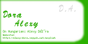 dora alexy business card